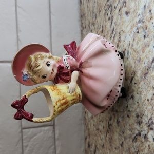 Vintage Lefton Miss Dainty Wall Planter